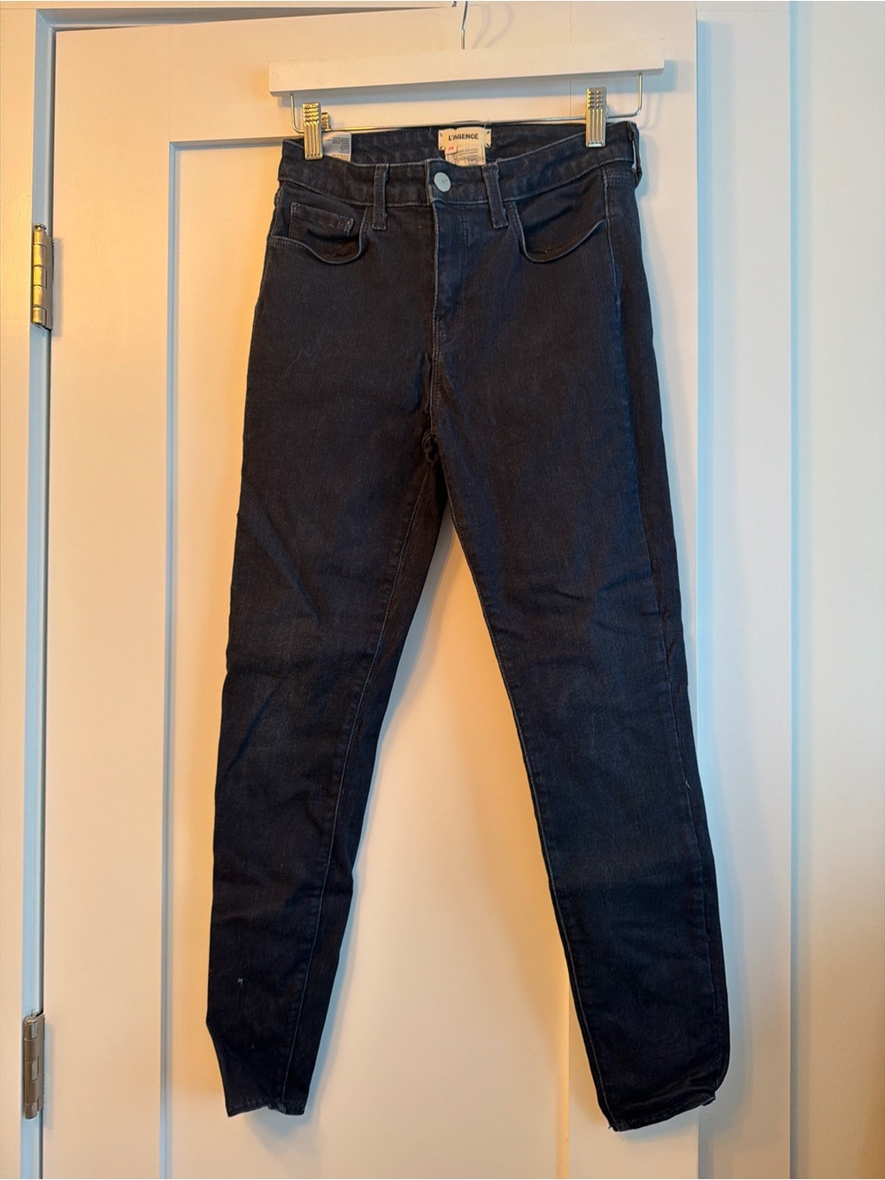 L'AGENCE High Rise Skinny Jeans Size 26 Dark Wash Made in USA